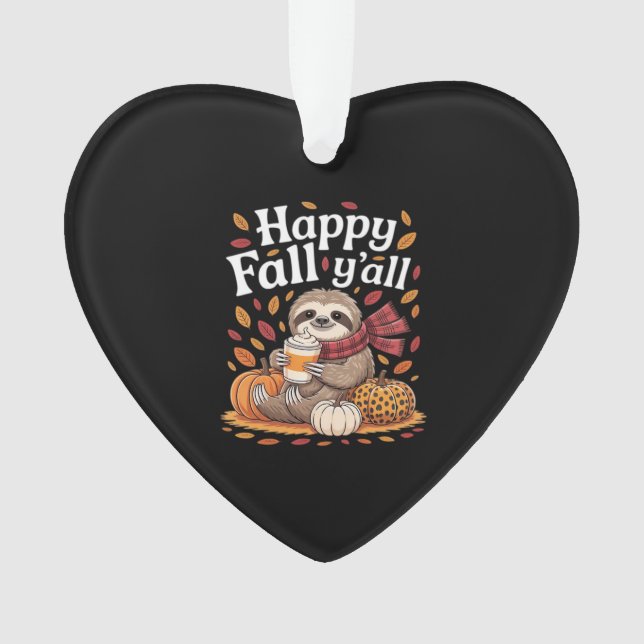 Schlampe mit Kürbisgewürz fröhlicher Herbst Ornament (Vorderseite)
