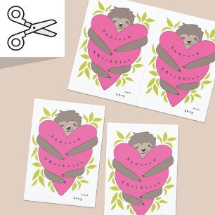 Schlampenhalterung - Valentinstag-Kartenpaare Dankeskarte