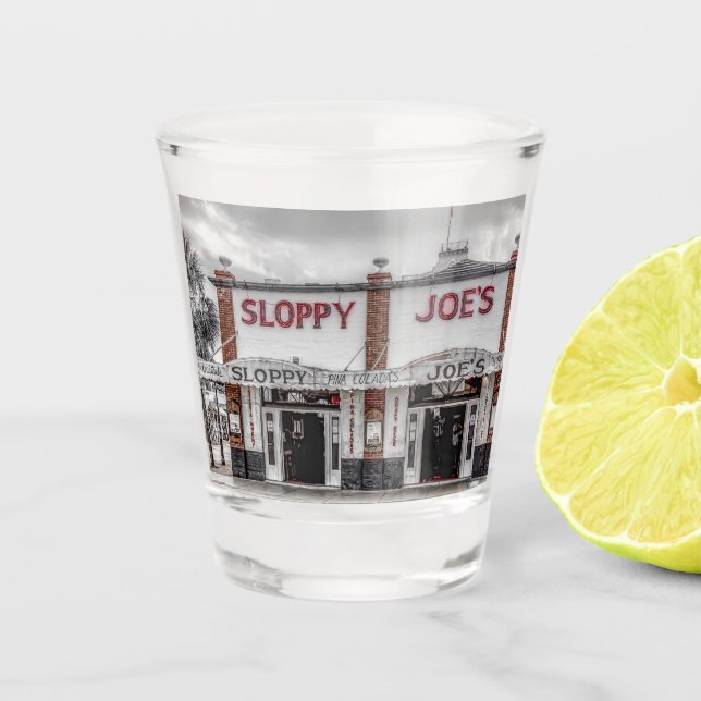 Schlampenlicht von Joe's Key West Shot Glass Schnapsglas (Vorderseite)