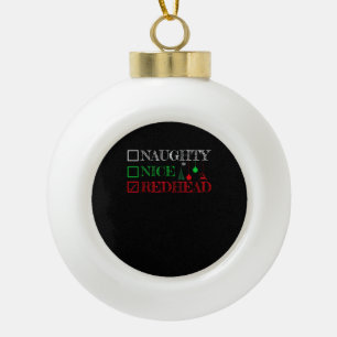 Schlampige hübsche Rothaarige Weihnachten Lustiger Keramik Kugel-Ornament