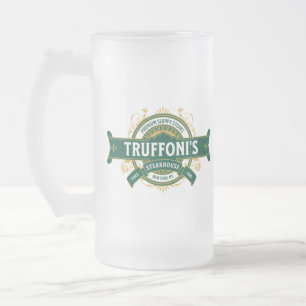 Schlampige Steaks bei Truffoni's Mattglas Bierglas