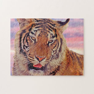 Schlampiger Tiger bei Sonnenuntergang, Big Cat