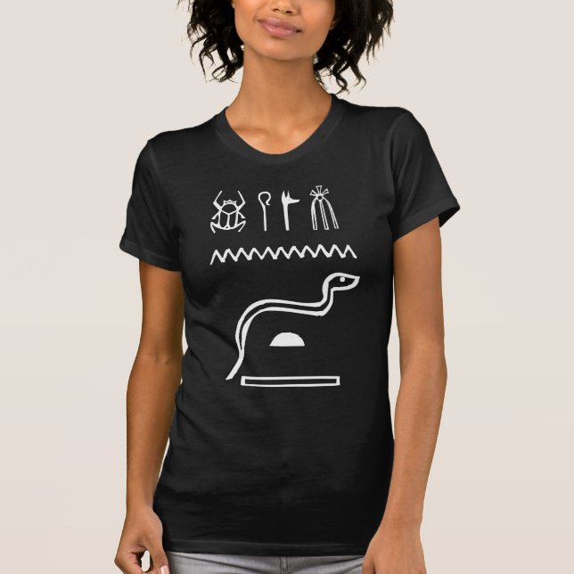 Schlange, Ägyptischer Hieroglyph T-Shirt (Vorderseite)