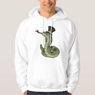 Schlange als Gentleman & Hat Hoodie