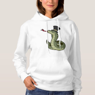 Schlange als Gentleman & Hat Hoodie