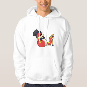 Schlange als Groom mit Hut Hoodie