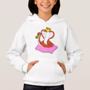 Schlange als König mit Krone Hoodie