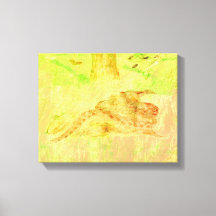 Schlange an einer rocken Canvas Print