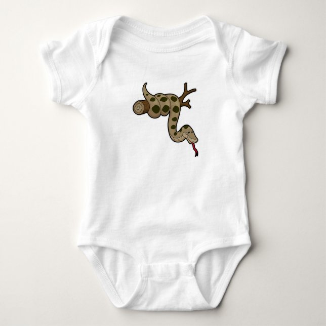 Schlange an Zweigstelle Baby Strampler (Vorderseite)