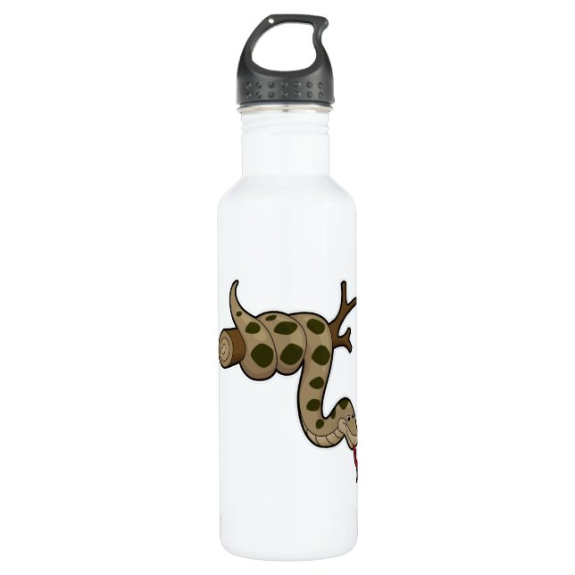 Schlange an Zweigstelle Edelstahlflasche (Vorderseite)