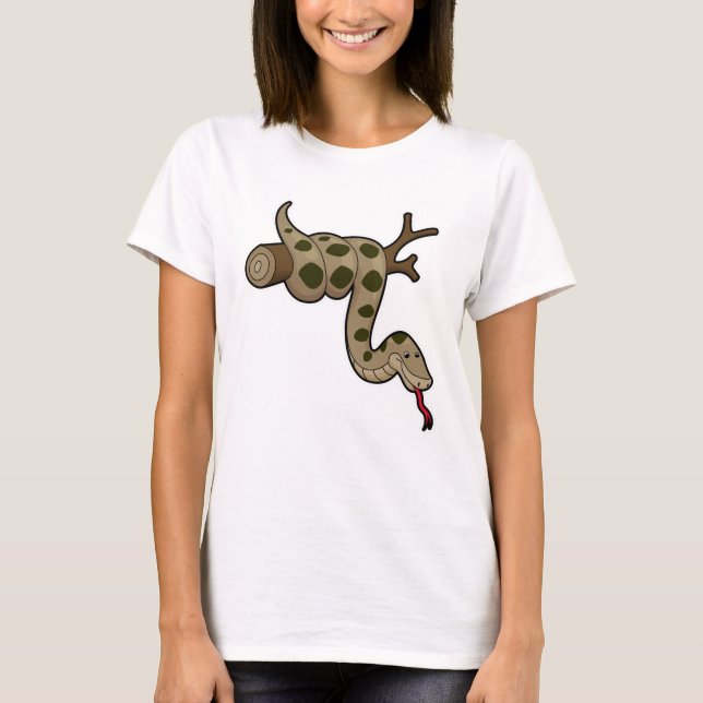 Schlange an Zweigstelle T-Shirt (Vorderseite)