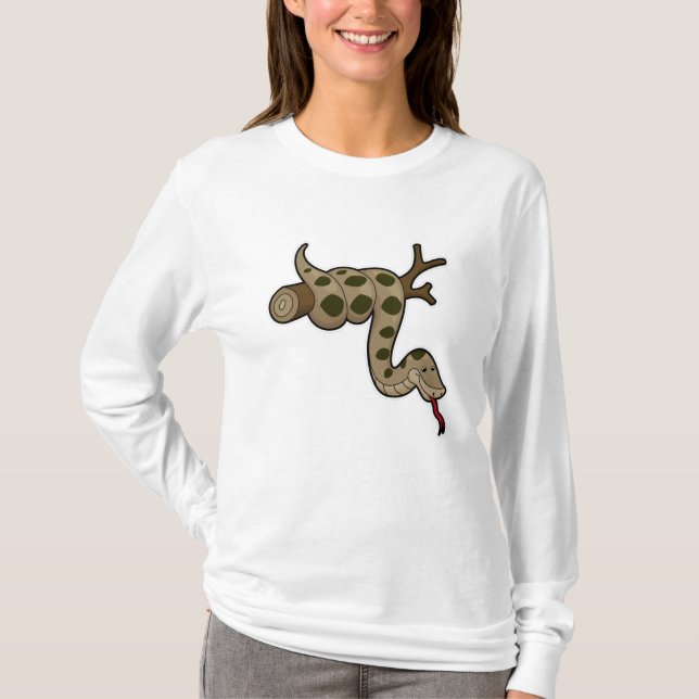 Schlange an Zweigstelle T-Shirt (Vorderseite)