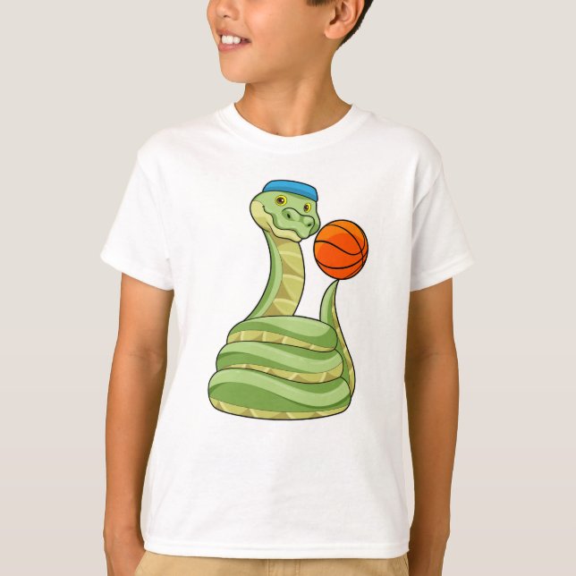 Schlange beim Basketball Sport T-Shirt (Vorderseite)