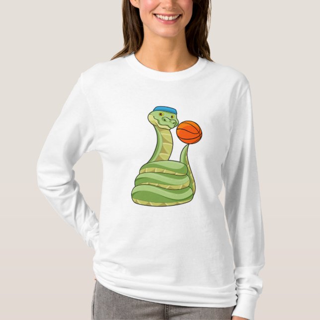 Schlange beim Basketball Sport T-Shirt (Vorderseite)