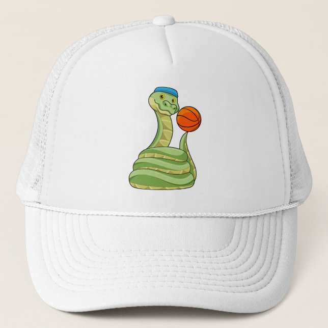 Schlange beim Basketball Sport Truckerkappe (Vorderseite)
