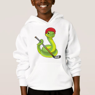 Schlange beim Eishockey mit Eishockeystick Hoodie
