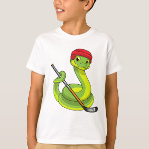Schlange beim Eishockey mit Eishockeystick T-Shirt