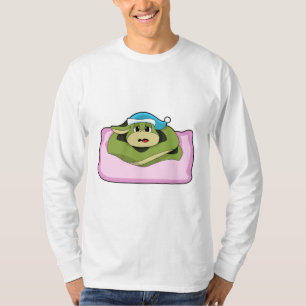 Schlange beim Schlafen mit Nachtkappe T-Shirt
