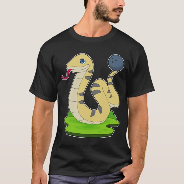 Schlange Bowling Bowling T-Shirt (Vorderseite)