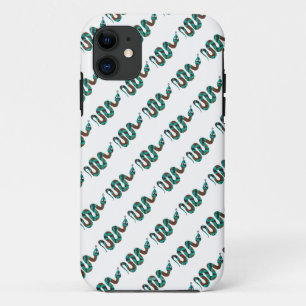 Schlange Braun und Aquamarine Silhouette Case-Mate iPhone Hülle
