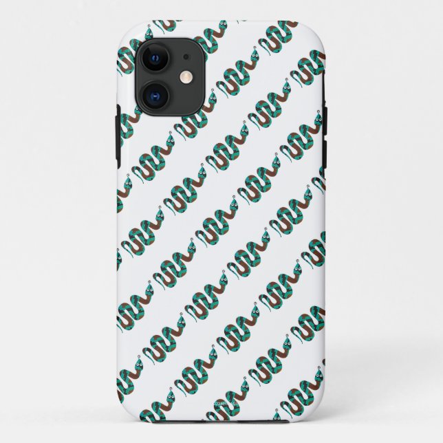 Schlange Braun und Aquamarine Silhouette Case-Mate iPhone Hülle (Rückseite)