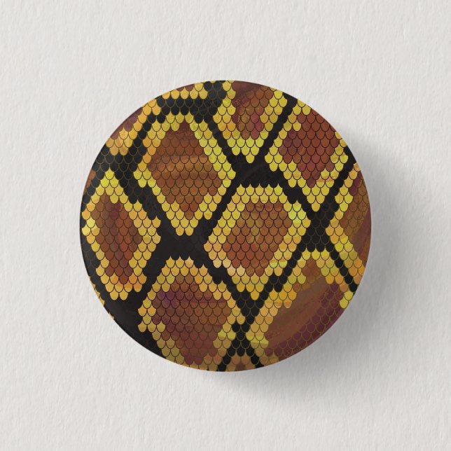Schlange Brown und Gold Print Button (Vorderseite)