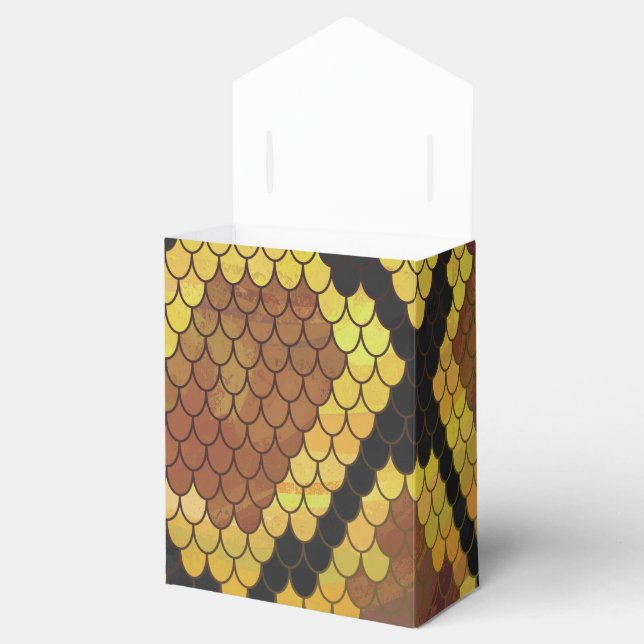 Schlange Brown und Gold Print Geschenkschachtel (Geöffnet)