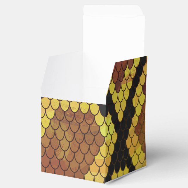 Schlange Brown und Gold Print Geschenkschachtel (Geöffnet)