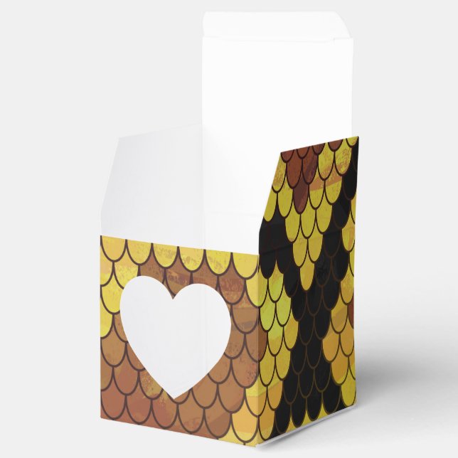 Schlange Brown und Gold Print Geschenkschachtel (Geöffnet)