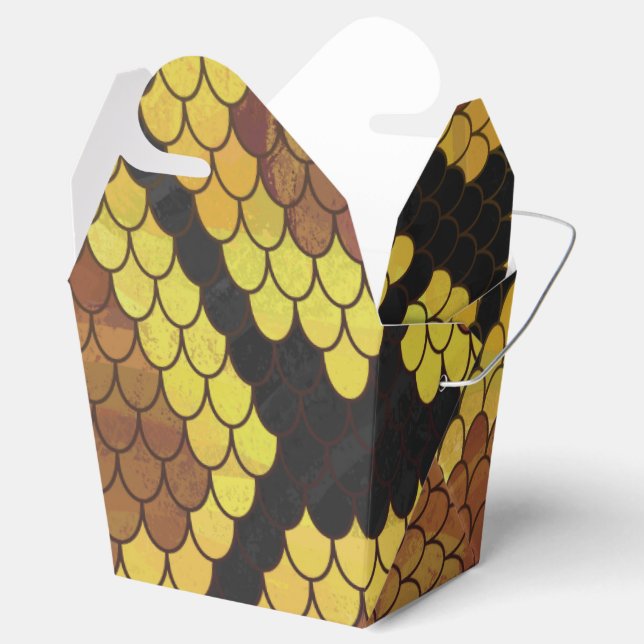 Schlange Brown und Gold Print Geschenkschachtel (Geöffnet)