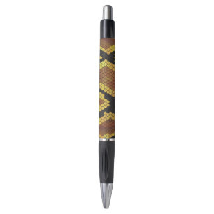 Schlange Brown und Gold Print Kugelschreiber