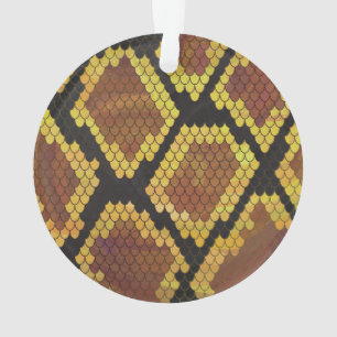 Schlange Brown und Gold Print Ornament