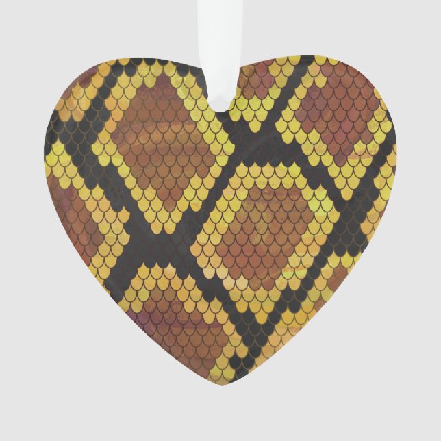 Schlange Brown und Gold Print Ornament (Vorderseite)
