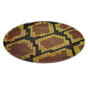 Schlange Brown und Gold Print Schneidebrett