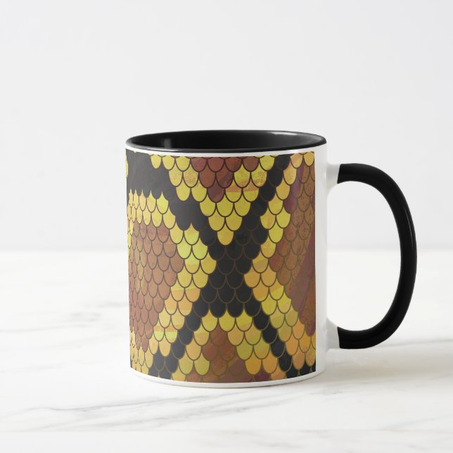 Schlange Brown und Golddruck Tasse (Rechts)
