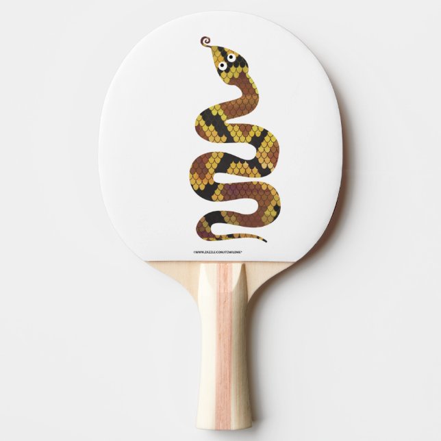 Schlange Brown und GoldSilhouette Tischtennis Schläger (Vorderseite)