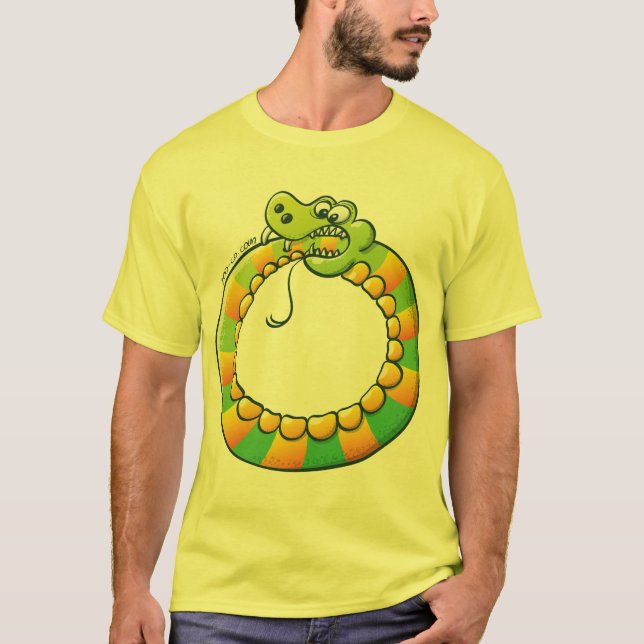 Schlange, die seinen eigenen Schwanz beißt T-Shirt (Vorderseite)