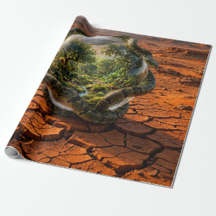 Schlange & die Sphäre von Eden Surrealer Traumland Geschenkpapier