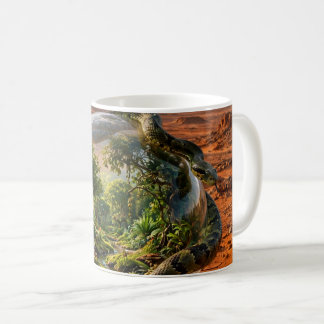Schlange & die Sphäre von Eden Surrealer Traumland Kaffeetasse