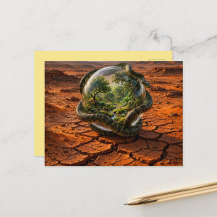 Schlange & die Sphäre von Eden Surrealer Traumland Postkarte