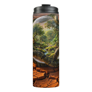 Schlange & die Sphäre von Eden Surrealer Traumland Thermosbecher