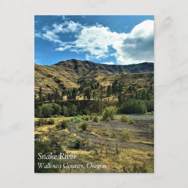 Schlange Fluss, Landkreis Wallowa, ODER Postkarte (Vorderseite)