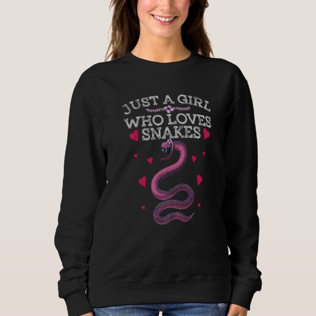 Schlange für Mädchen Kinder Frauen Schlange Reptil Sweatshirt (Vorderseite)