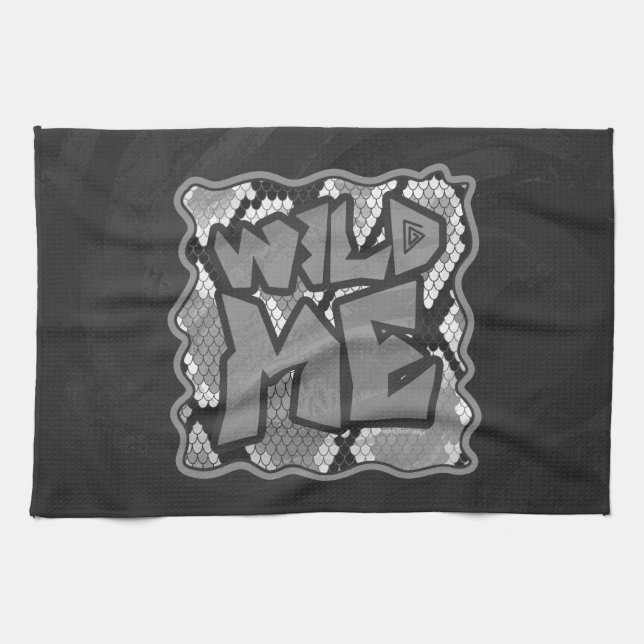 Schlange Gelb und Gold Print Handtuch (Horizontal)