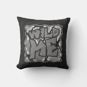 Schlange Gelb und Gold Print Kissen