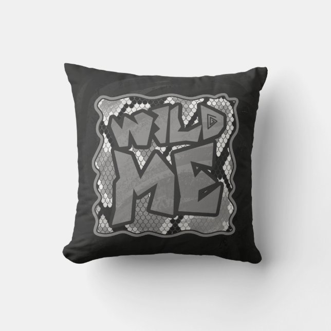 Schlange Gelb und Gold Print Kissen (Vorderseite)