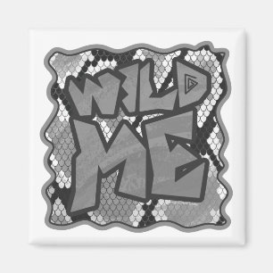 Schlange Gelb und Gold Print Magnet