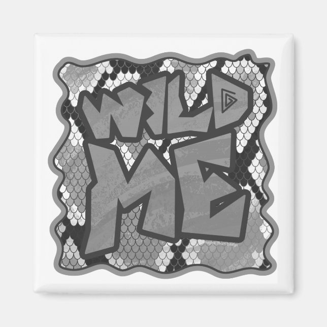 Schlange Gelb und Gold Print Magnet (Vorne)