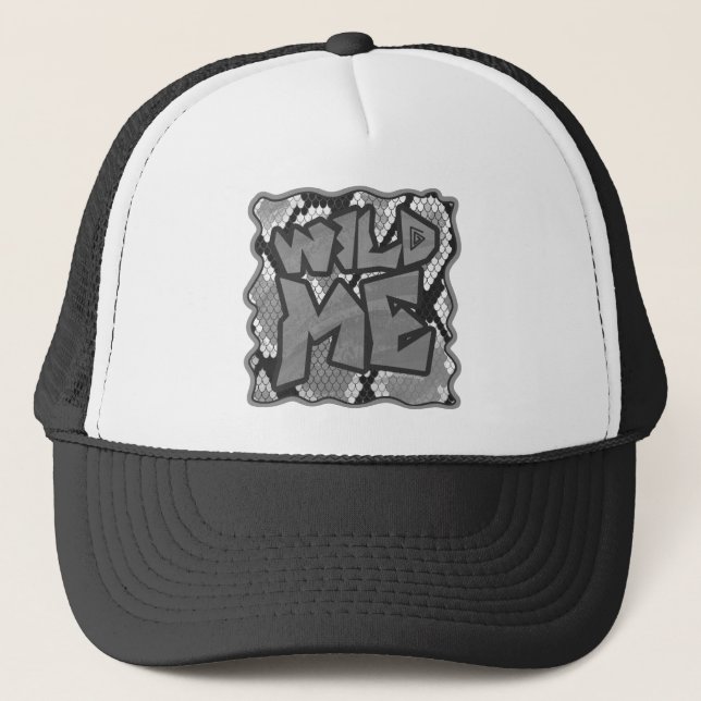 Schlange Gelb und Gold Print Truckerkappe (Vorderseite)
