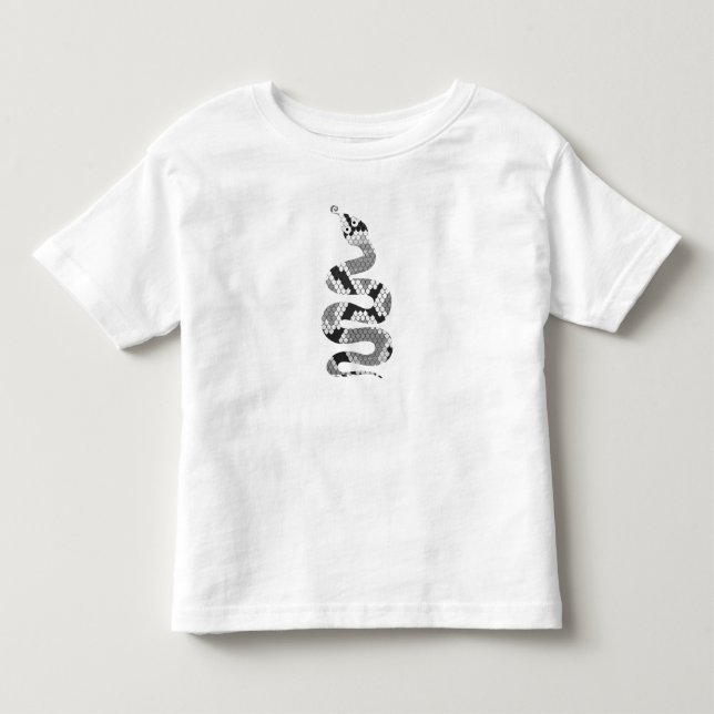 Schlange Grau und leicht Grau Silhouette Kleinkind T-shirt (Vorderseite)